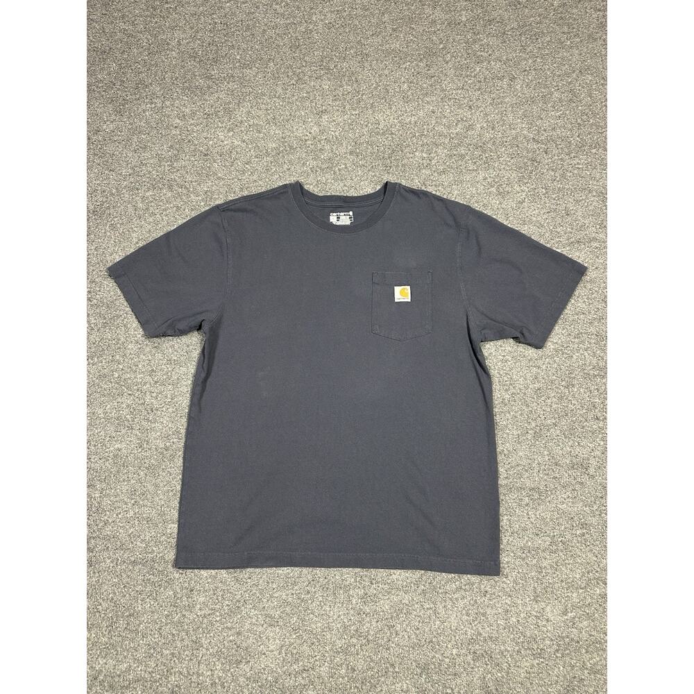 Carhartt Men's Shirt LARGE Loose Fit Grey Short Sleeve K87 Pocket
